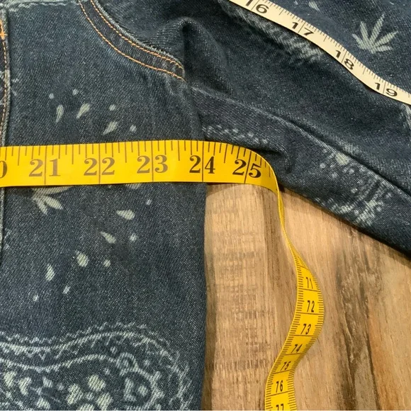 LEVI'S x SNOOP DOGG BLUE PAISLEY/BANDANA 420 HEMP DENIM CHORE JACKET Men's Sz S